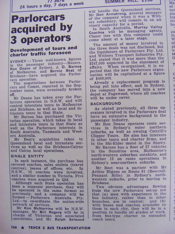 T&amp;BT October 1967 - article on the split up of Parlorcars.