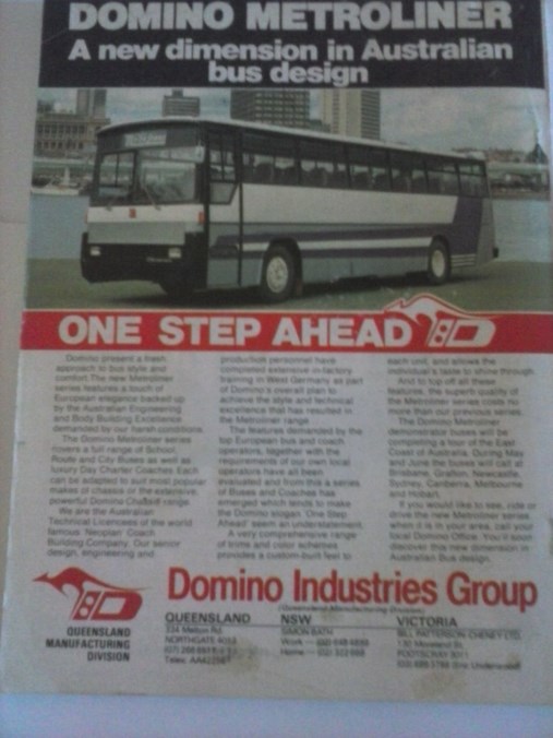 Domino Metroliner advert.There were even 40 ft(12m)versions too.