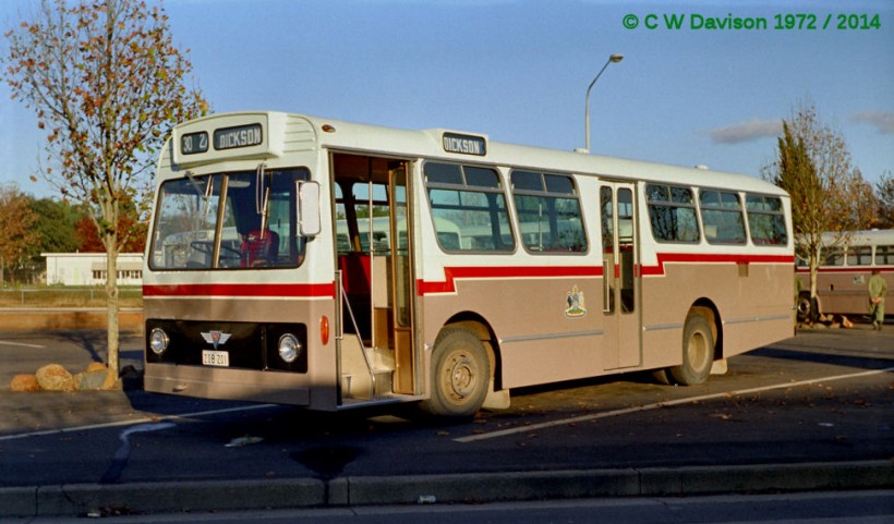 Dept of Interior, bus 201, AEC Swift, Kingston Depot, May 1972