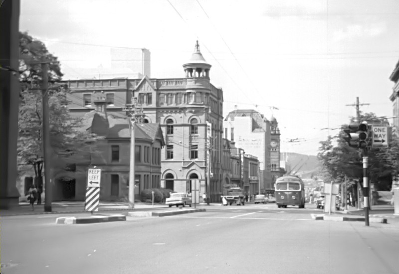 Unknown fleetnumber of BUT CBW in Macquarie St. c.1964.jpg