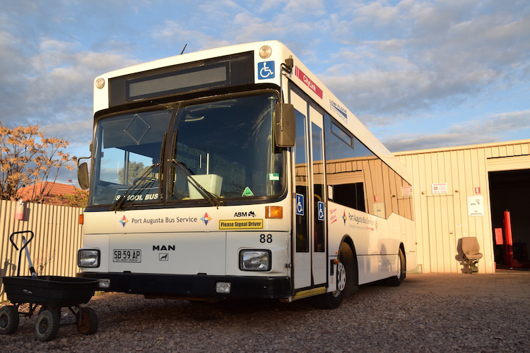 Still in the Iron Triangle, here is Buses'R'Us #88, a MAN 10.155/ABM '160'. An ex-Burnside Council bus, it now spends its time doing one of the three Port Augusta loop services, or various school buses. It is seen here in the depot, after some friends and I were lucky enough to gain access to it.