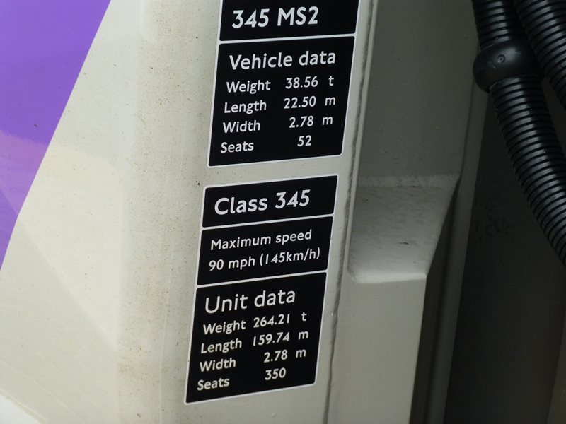 1 Details of the train data on the Bombardier class 345