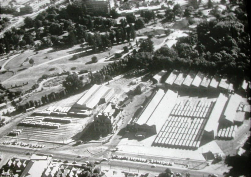 605  Hackney Depot  aerial view  1960