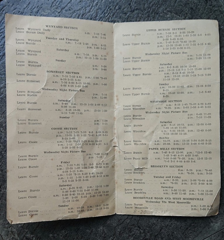 1948 Norton timetable 2