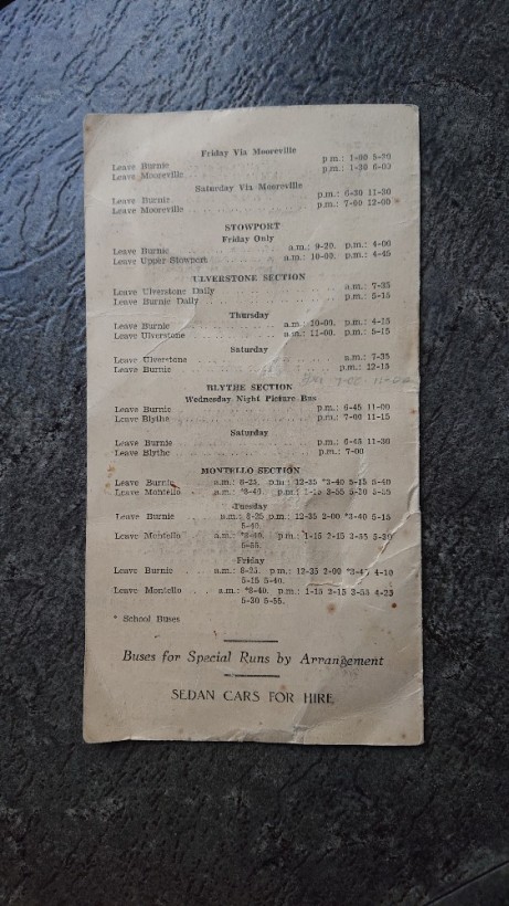 1948 Norton timetable 3