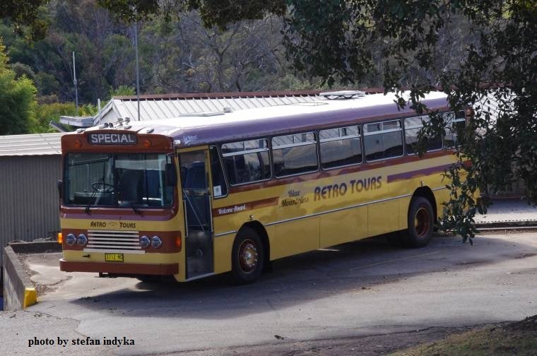 3712 MO
Blue Mountains Bus Co (Pearce) Volvo B10M/PMC of 1984, ex Defence Force, seen here in 2014, signwritten for Retro Tours.
Keywords: PMC volvo_B10M centralianphoto