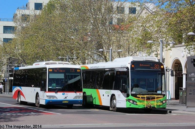 BUS 554 and 6821 MO
ACTION (554) Scania K320UB/Custom Coaches CB80 and QCity (83) Volvo B7RLE/P&D in Canberra 1/10/2014.
Keywords: inspectorphoto actionbuses scania_K320UB custom_CB80 volvo_B7RLE PandD