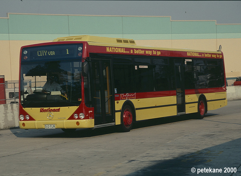 512 FLN
National Bus Co Brisbane Mercedes-Benz O405NH/Custom Coaches "CB60" which is still with Transdev Queensland in 2014, seen here in 2000.
Keywords: denairphoto mercedes_O405NH custom_CB60