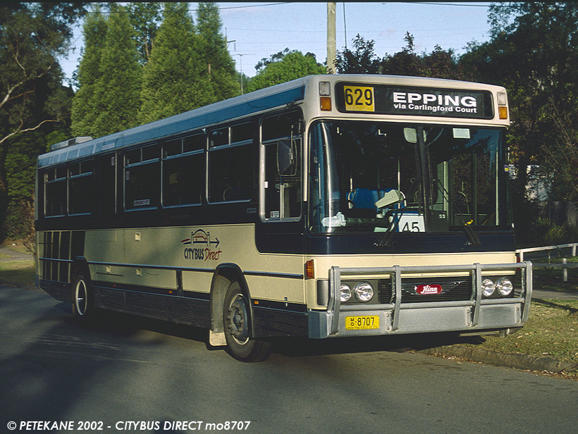 m/o 8707
Citybus Direct (Harris Park Transport) Hino RG197K/Custom Coaches in 2002. Sold to Punchbowl Bus Co Pty Ltd, Riverwood as m/o 9027 6/05.
Keywords: denairphoto hino_RG197K custom punchbowlbus