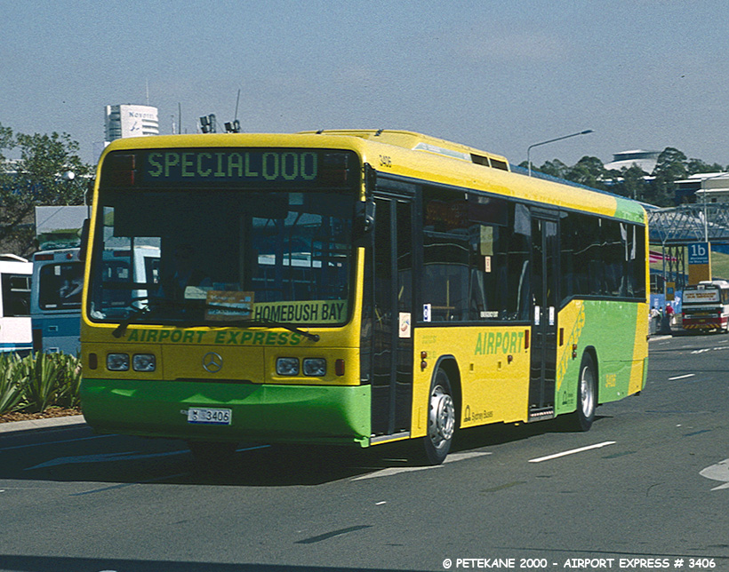 m/o 3406
Sydney/Newcastle Buses (3406) Mercedes-Benz O405N/Ansair Orana 160 Airport Express seen here on Olympic duties at the Sydney 2000 Olympics. It is now on general duties at Newcastle.

Keywords: denairphoto stabuses olympic ansair_orana mercedes_O405N
