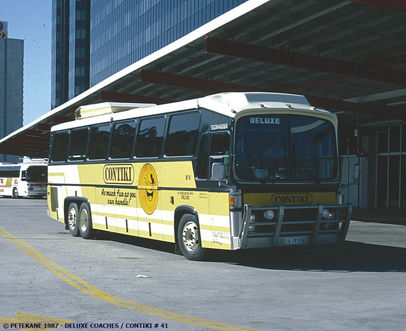 IU 1970
Deluxe Coaches (41) Austral Tourmaster in Contiki livery in 1987.
Keywords: denairphoto austral_tourmaster