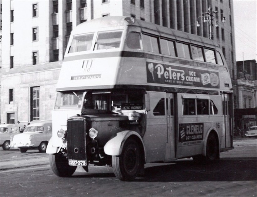 227 373
MTT Adelaide (116) Daimler  withdrawn 1960 sold to Transway as (11). Photo by the late Doug Colquhoun in 1959.
