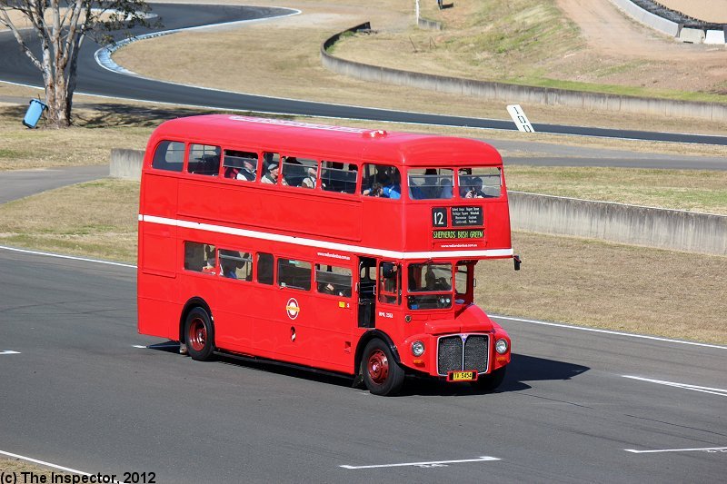 RML 2353
Ex London double decker which is now registered TV 5454 on the track, at the Eastern Creek Raceway 19/8/2012.
Keywords: inspectorphoto