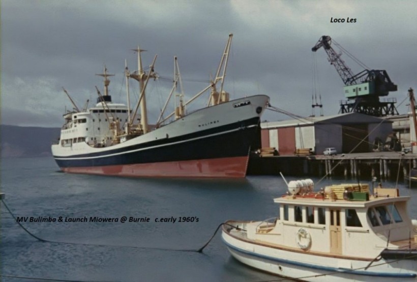 MV Bulimba & Pilot launch Miowera @ Burnie Tas c.1960's.jpg