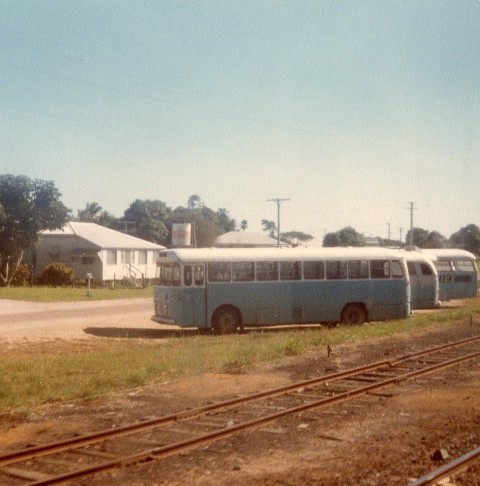 Ayr Pioneer Bus Service at Ayr Stn 1980