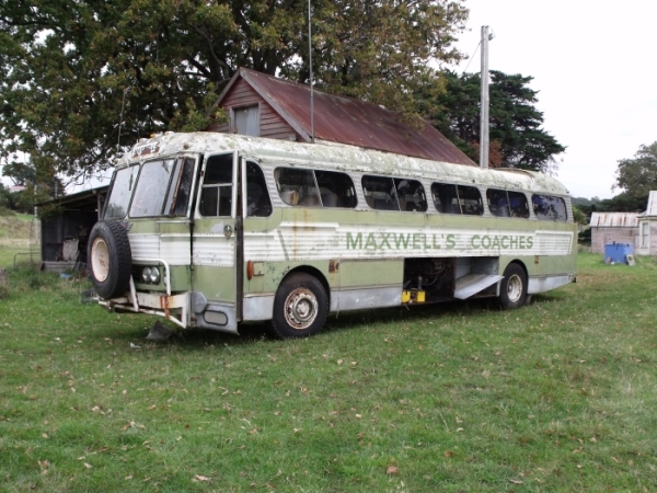 The former Skinny Dog AEC Denning that I mentioned above which the TBCS is restoring. Coach was donated  by Dennis Maxwell
