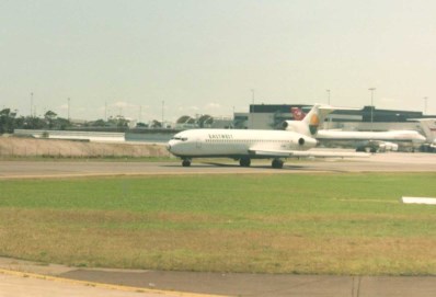 Boeing 727-200 in Sydney airport,East-West Airlines.