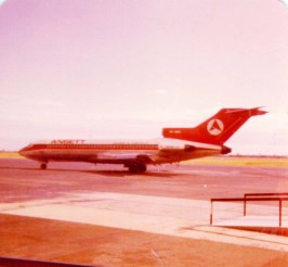 Boeing 727-100 Ansett.Adelaide airport,around 1974.