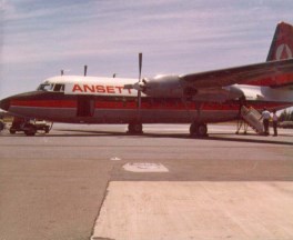 Ansett Airlines of Australia F27 VH-MMS being prepared for an afternoon flight to Port Lincoln in 1975.