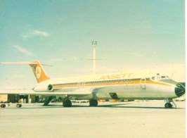 Ansett DC-9,Adelaide Airport 1974.