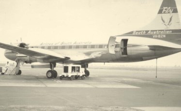 Ansett Airlines of South Australia,Corvair Metroplitan.Adelaide Airport,prior to 1973.
