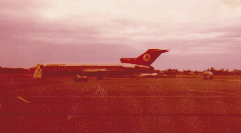 Ansett Boeing 727-200,Adelaide Airport,1974.