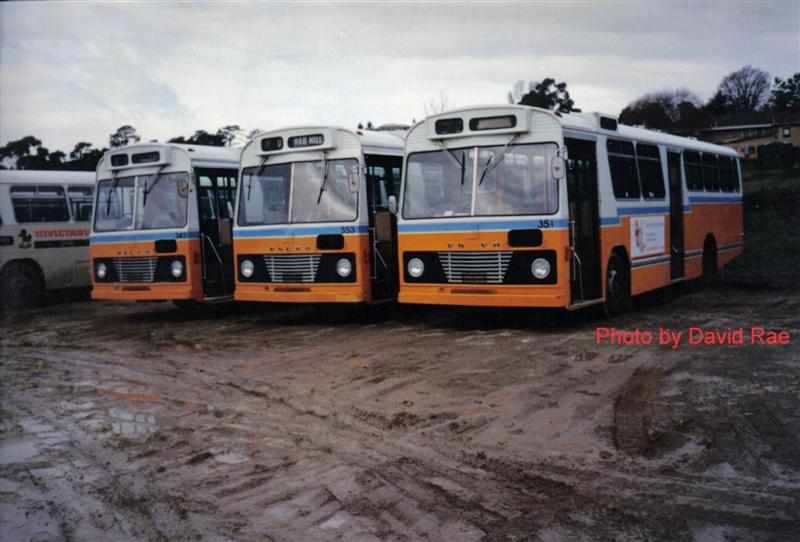 Three of the B58's in the Action livery at Lilydale depot.