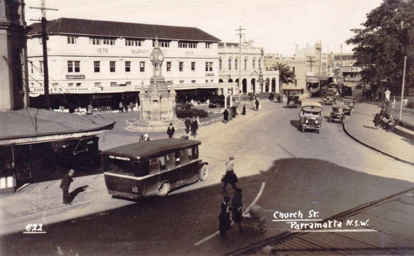 Parramatta - Church & Macquarie Sts.,- c1930 - r.jpg