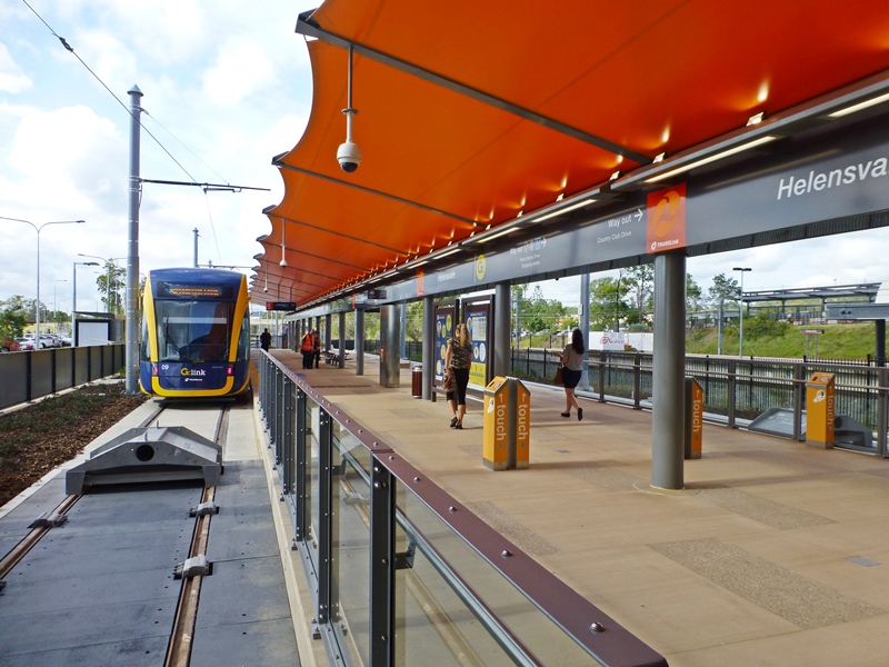 New terminus at Helensvale next to Helensvale rail station and local buses.