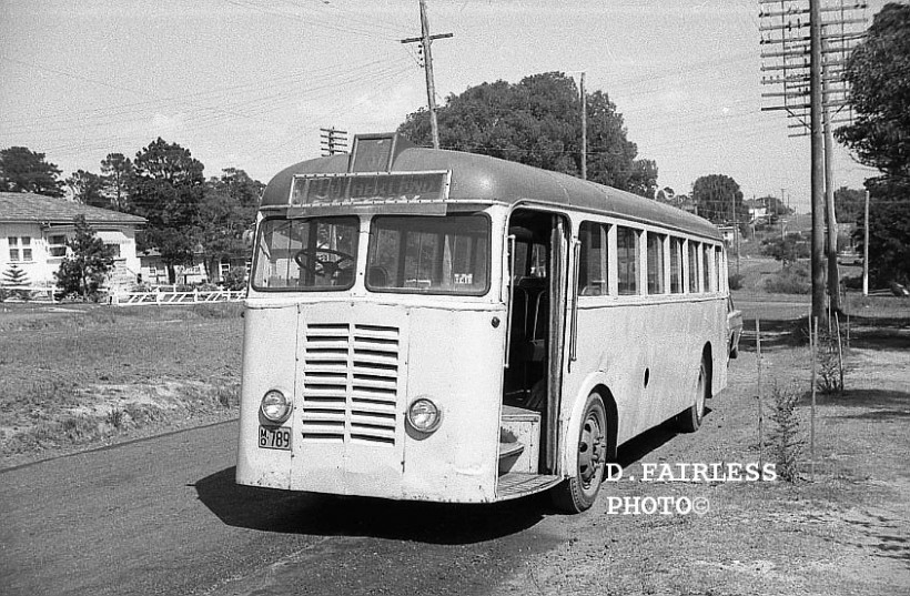 m/o 789 a pusher Reo owned here by Woronora Bus Company and was taken over when the Smith brothers purchased Mayman Brothers in 1966 who ran between the Woronora River and Sutherland. The photo was taken in Sutherland. When the Reo was retired the m/o 789 plate was taken over by a Cheetham and Borwick bodied Daimler bought from Melbourne by the Smith's and was registered as m/o 5073 before it acquired the 789 plate..