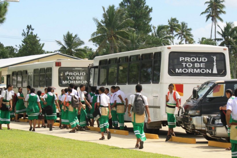 Taken at Liahona High School on Tongatapu March 2015 approx. That &quot;Proud to be Mormon&quot; was the private operators brand name